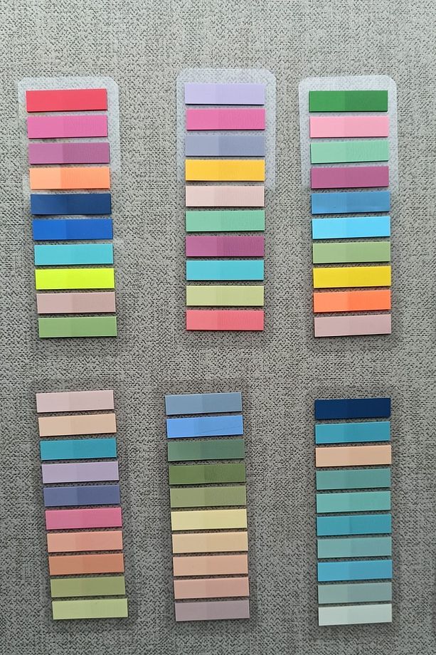200 Yaprak 1 Paket Pastel Renk Post-it Yapışkanlı Not Kağıdı Index Sticker Indeks - 7