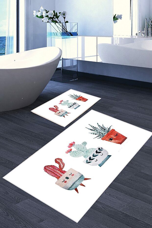Digital Printed Decorative Bath Mat Set