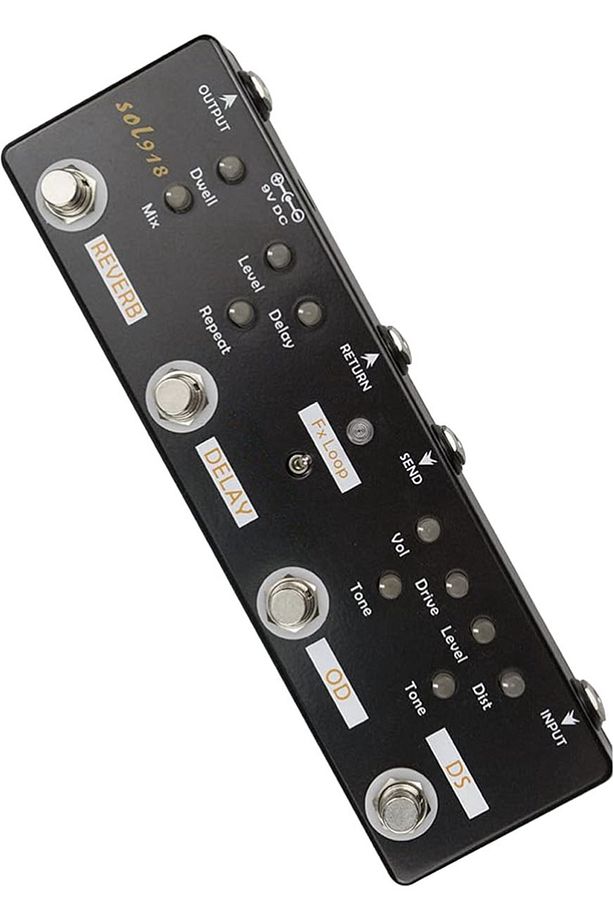 QuadraFX SL-918 Analog Gitar Efekt Pedalı (Reverb, Delay, FX Loop, Overdrive ve Distortion) - 4
