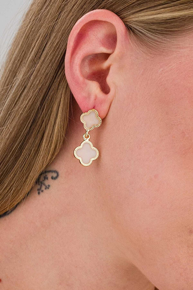 2'li kadın yonca küpe - 1