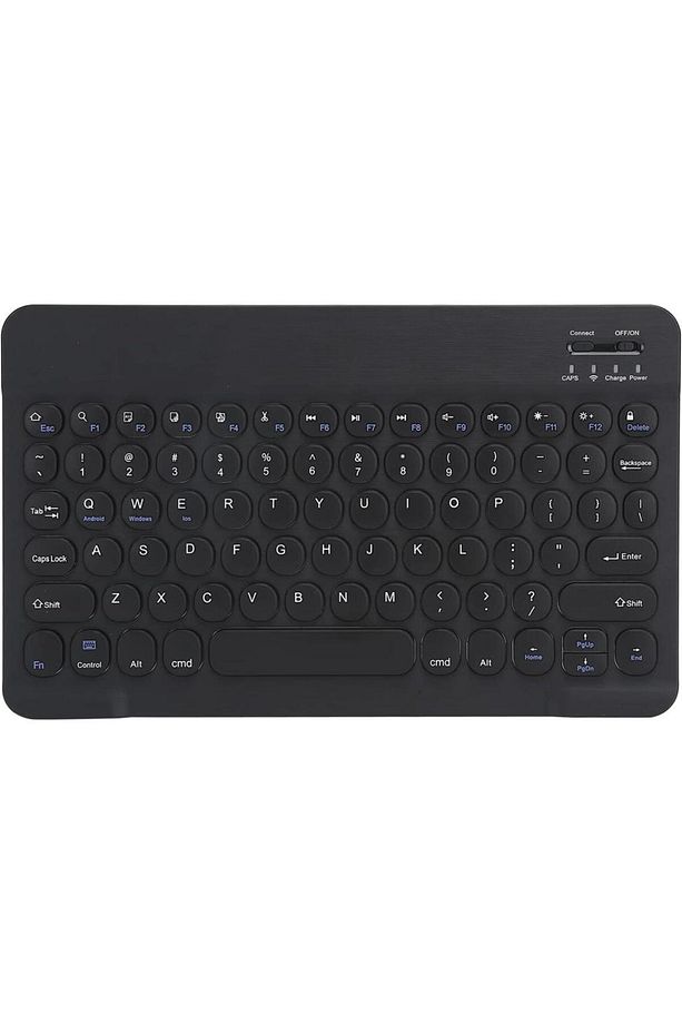 Samsung Galaxy Tab S4 SM-T830 10.5" Uyumlu Kablosuz Bluetooth Şarj Edilebilir Yuvarlak Tuşlu Klavye - 1