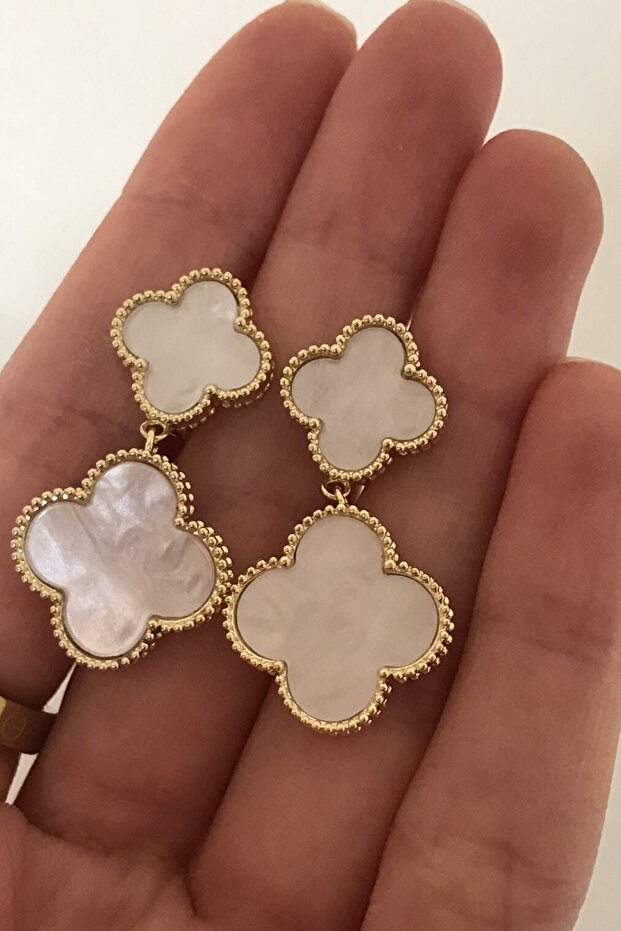 2'li kadın yonca küpe - 4