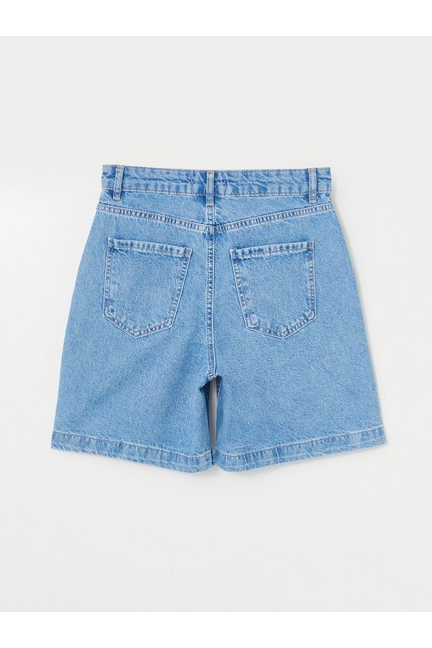 Bermuda Fit Kadın Jean Şort - 8
