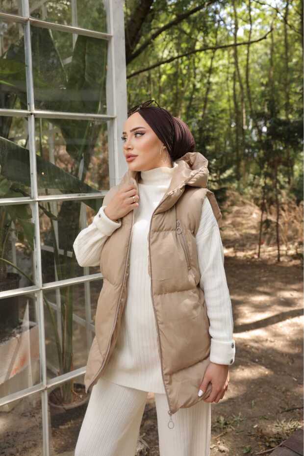 kapüşonlu şişme yelek - 1