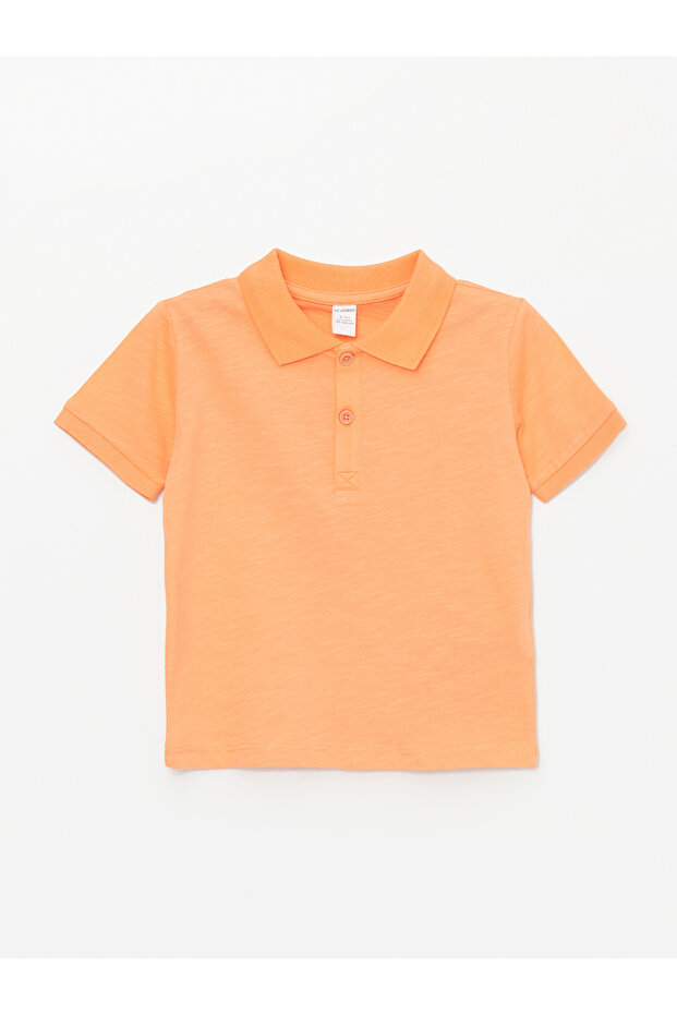 Basic Baby Boy T-Shirt - Polo Collar, Short Sleeve