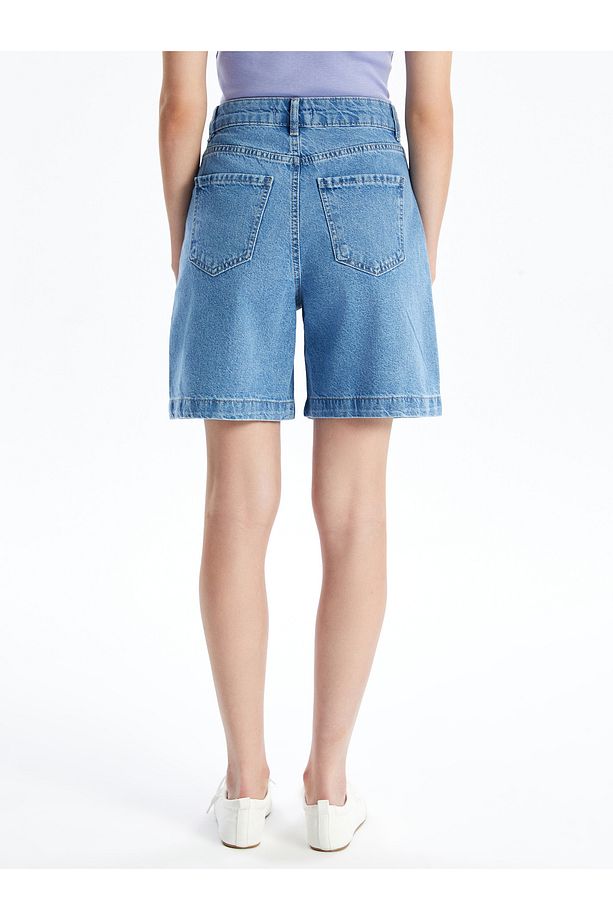 Bermuda Fit Kadın Jean Şort - 6