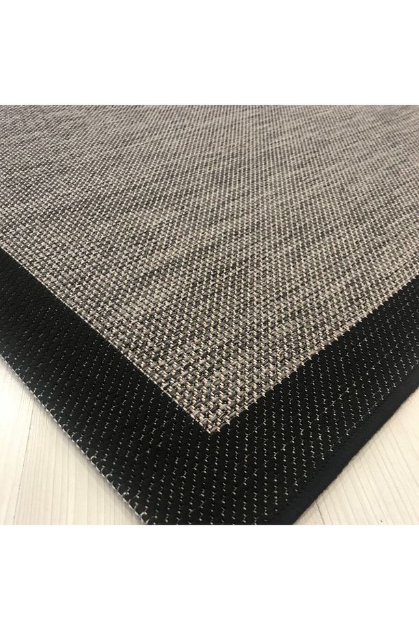 Jüt Sisal Vizon Siyah Makine Halısı 9715 - 1