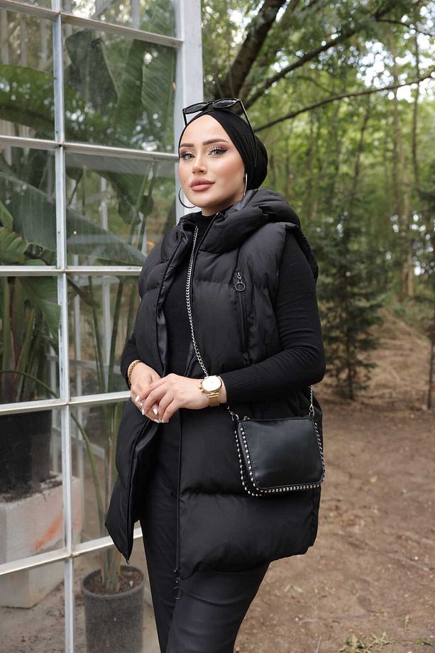 kapüşonlu şişme yelek - 1