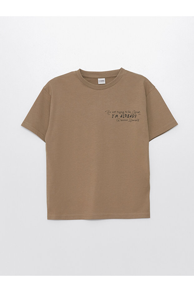 Crew Neck Oversize Tok Fabric Boys' T-Shirt