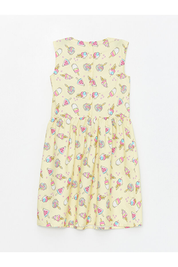 Gemustertes Mädchenkleid mit Rundhalsausschnitt – 2er-Set - 6