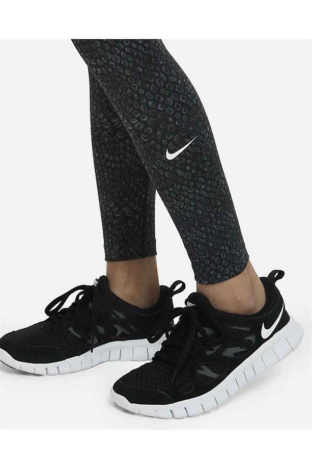 DRI-FIT ONE ALL OVER PRİNT TIGHT KIZ ÇOCUK TAYT FB1077-010 - 3