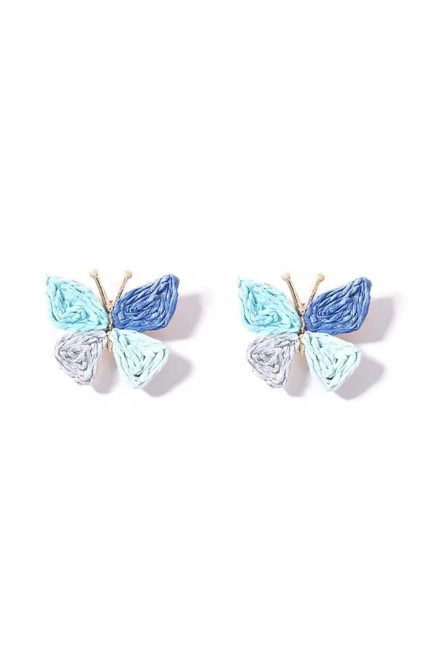 Custom Wicker Embroidered Marbled Earrings