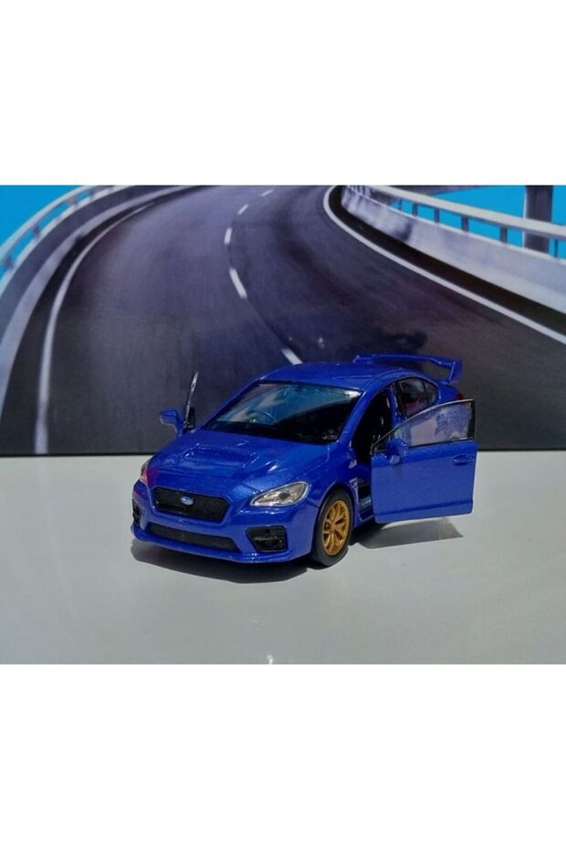 أزرق 1/36 سوبارو WRX تشيك قطرة معدنية