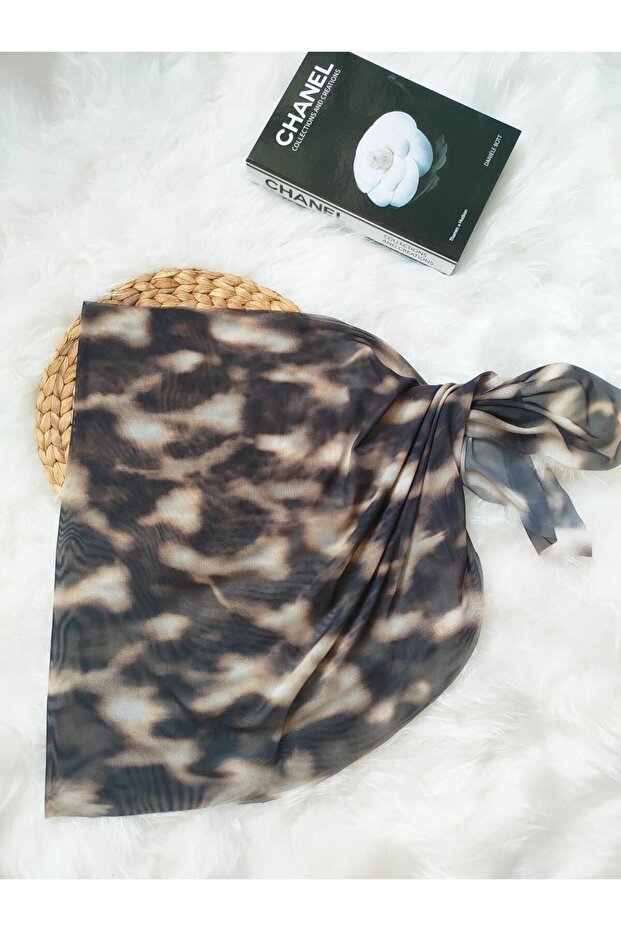Women's Patterned Tulle Podrum Pareo 50 X 150 cm