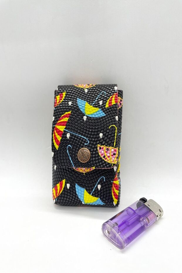 حامل سجائر بمظلة منقوشة - 1