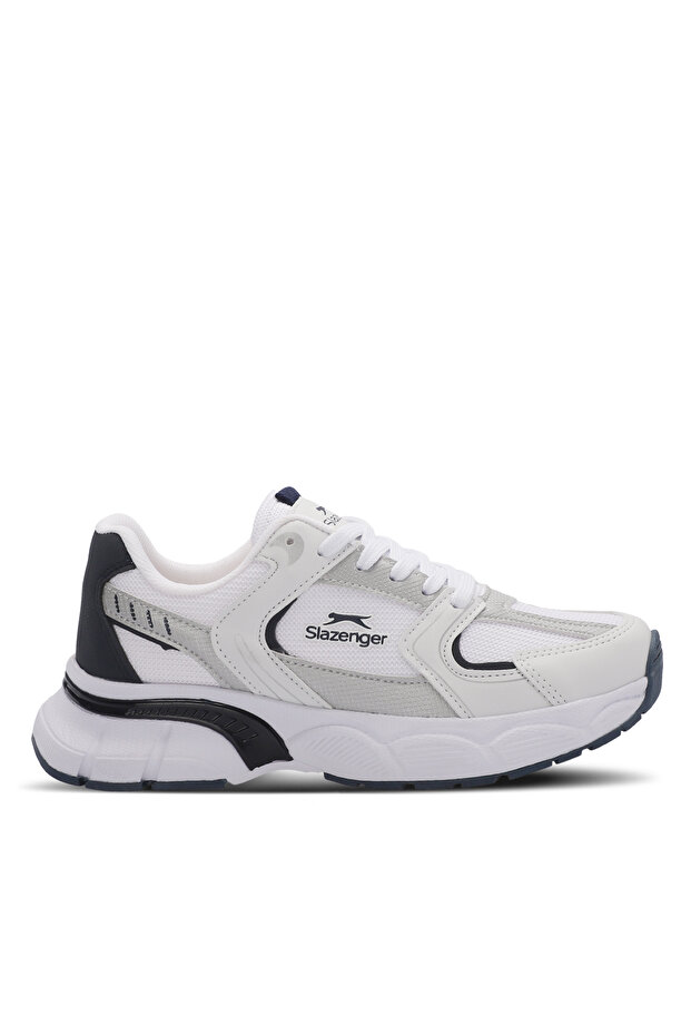 Zex Men's White / Navy Blue Running & Walking Sports Shoes