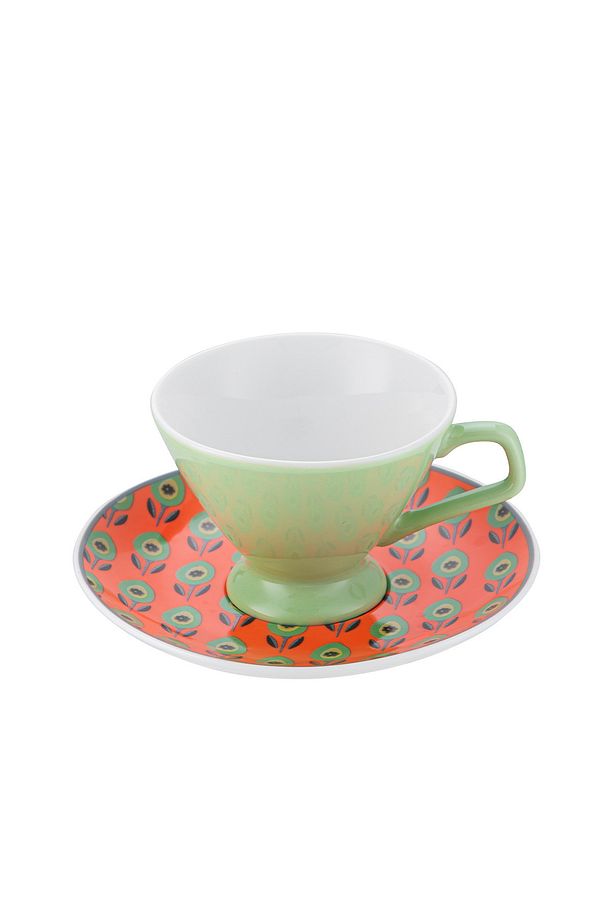 Retro 2 Kişilik New Bone Kahve Fincan Takımı 80 ml - 7