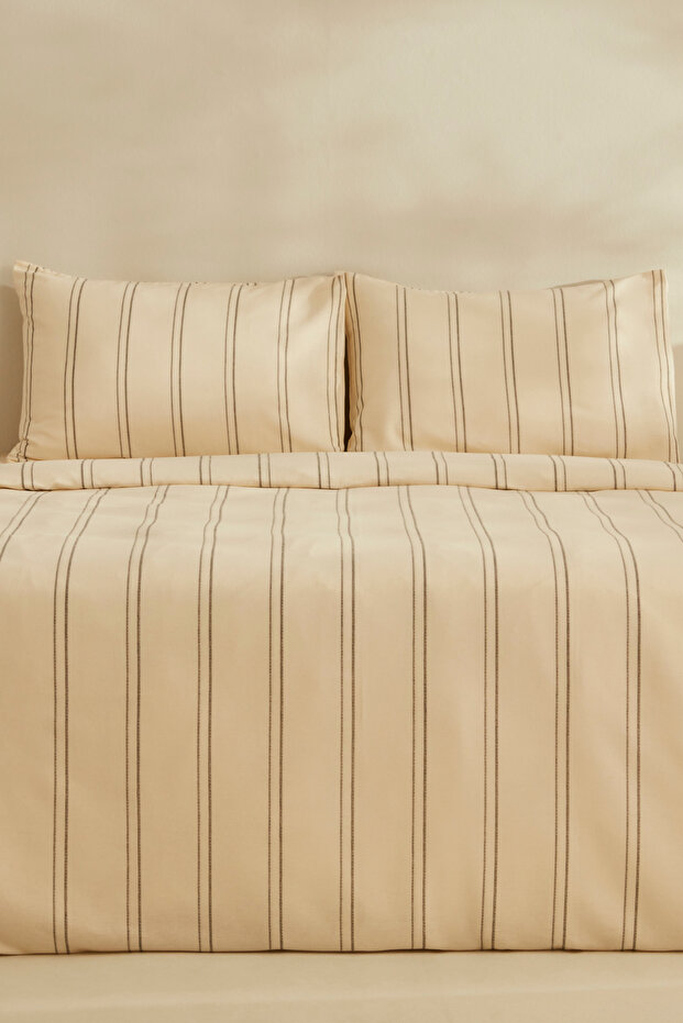 Casil Yarn Dyed Double Duvet Cover Set Cream