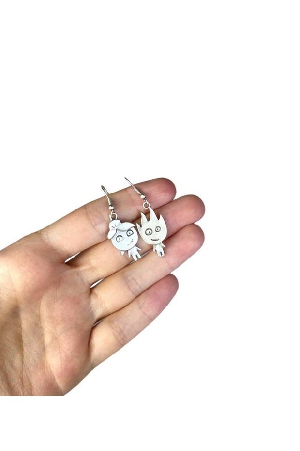 Fire and WAter Patterned Earrings - 2