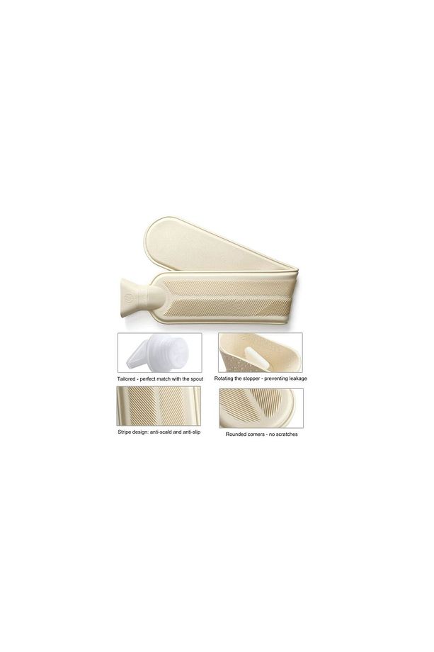 SICAK SU TORBASI BOYUN VE OMUZ ICIN UZUN PELUŞ MAVİ PONPONLU 2LT TERMOFOR 75x13CM - 5