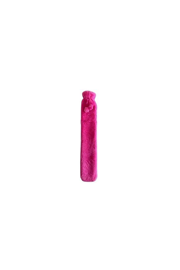 SICAK SU TORBASI BOYUN VE OMUZ ICIN UZUN PELUŞ PEMBE PONPONLU 2LT TERMOFOR 75x13CM - 3
