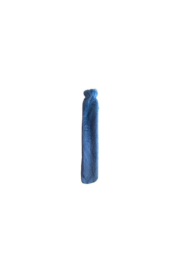 SICAK SU TORBASI BOYUN VE OMUZ ICIN UZUN PELUŞ MAVİ PONPONLU 2LT TERMOFOR 75x13CM - 4