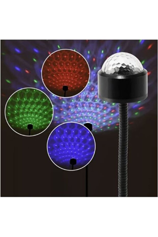 Usb Led Atmosfer Lambası, Mini Disko Topu - 5