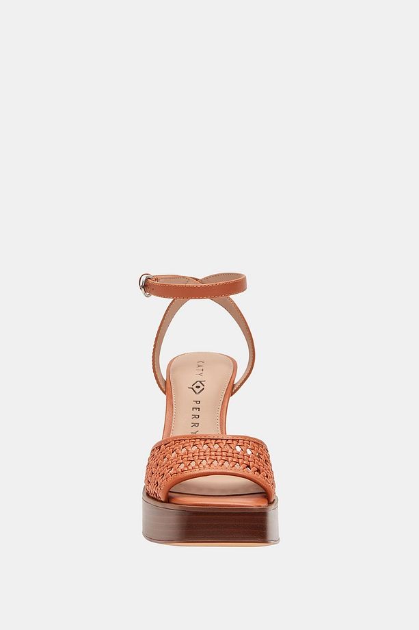 The Steady Ankle Strap Kadın Taba Hasır Topuklu Sandalet - 6