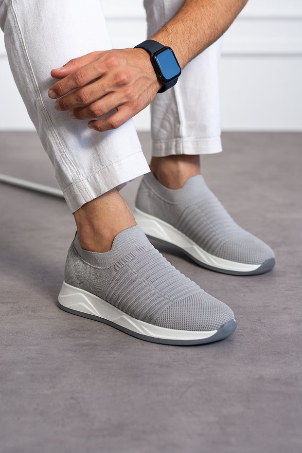 Gri Triko Erkek Sneaker