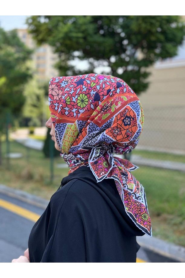 PAMUKLU SOFT EŞARP ETNİK DESEN - 1