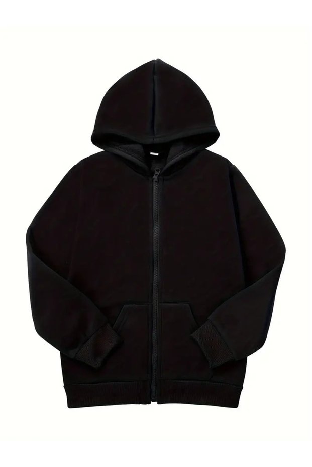 Girls'/Boys' Zippered Hooded Sweatshirt