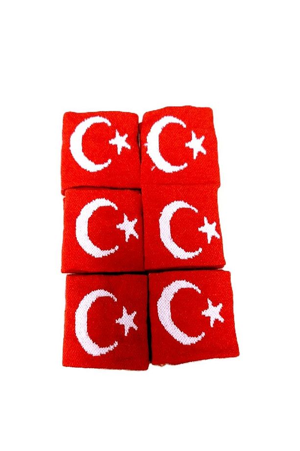 Türk Bayraklı Havlu Bileklik 12 Adet - 1