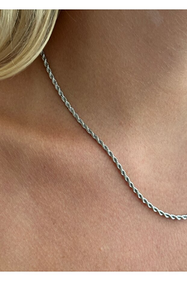 45 Cm Steel Thick Twist Chain Necklace
