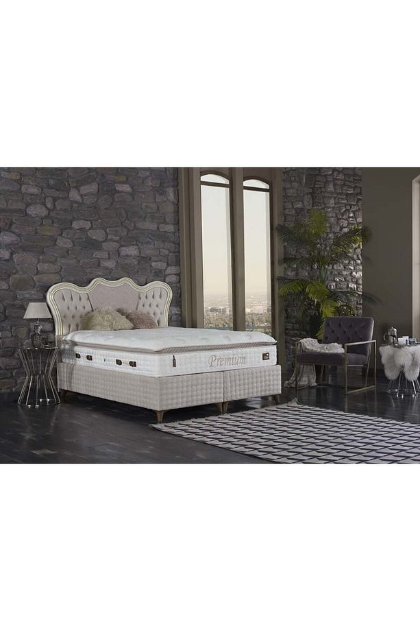 Tutku Home Premium Dinamik Yay Sistemli Yatak Baza Başlık Seti - 1