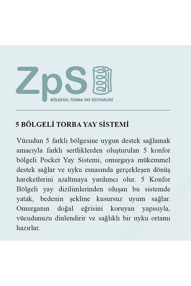 Luxury Orthopedic Bölgesel Torba Yay Sistemli Yatak Baza Başlık Seti - 8