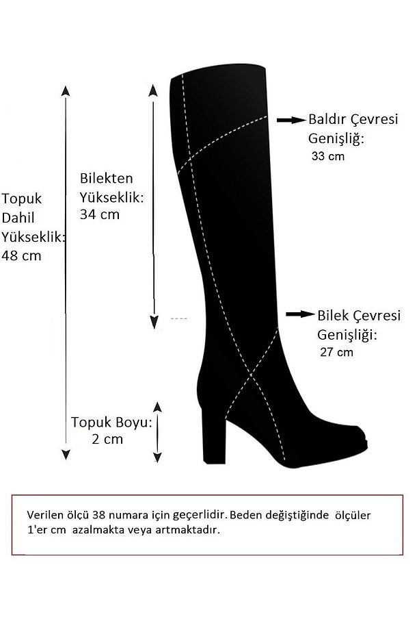 Siyah Vizon Yılan Kadın Çizme E726561809 - 5