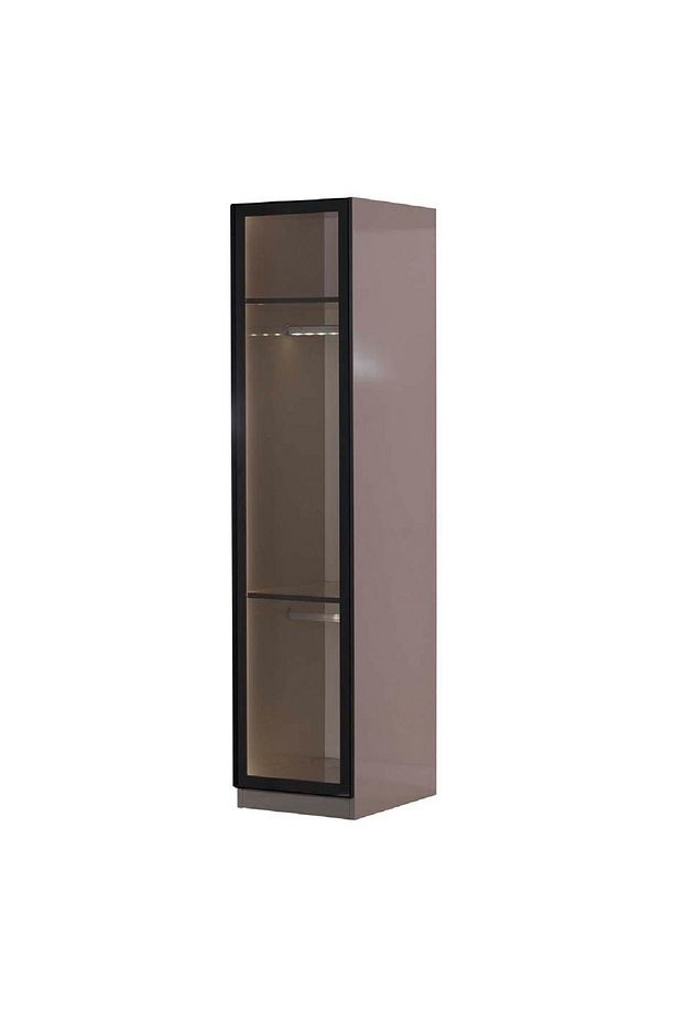 Corner Tekli Cam Kapak Raflı Zincir Dolap / Yüklük 200 cm - 1