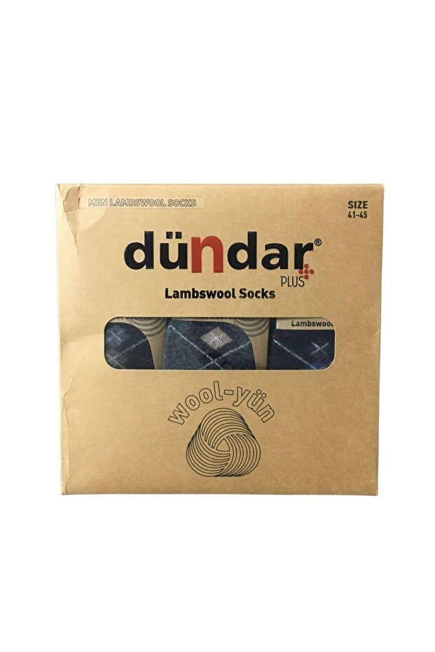 Erkek Plus Lambswool Yün Çorap 5909 - 12 Adet - 4