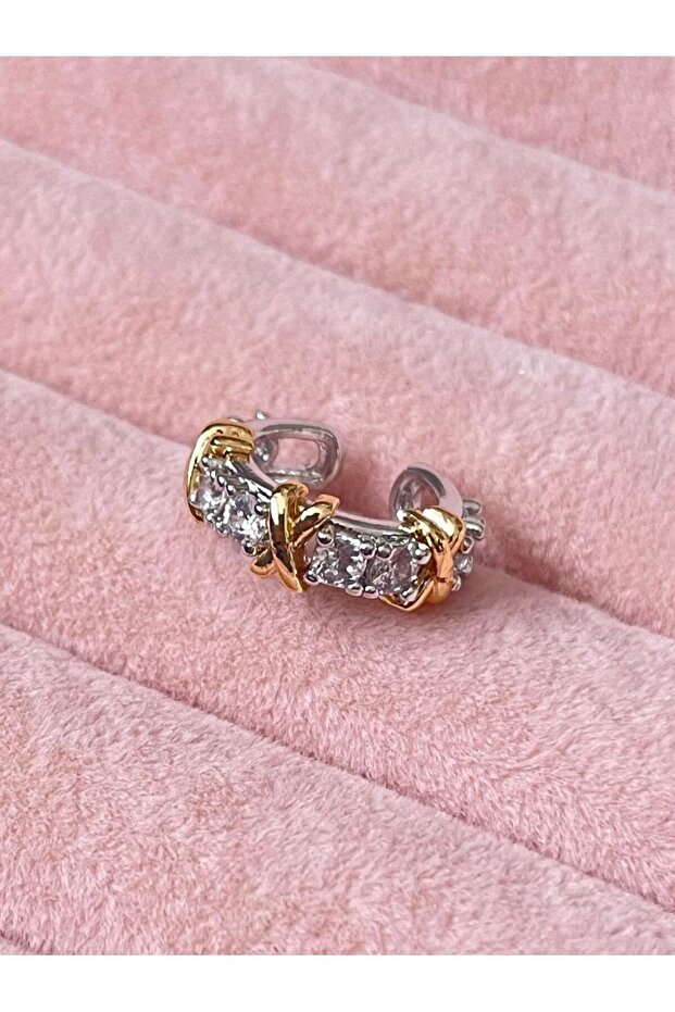 Tif Model X Taşlı Earcuff - 1