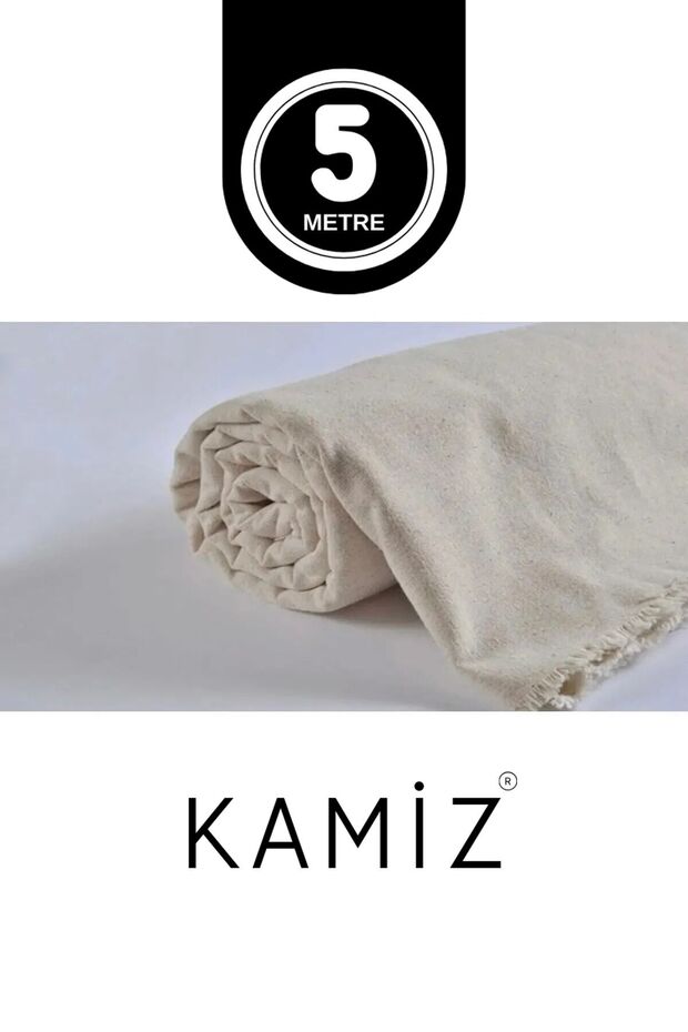 5 Meters Washed Linen Fabric Cotton Linen 230cm Organic - Natural - Punch Fabric