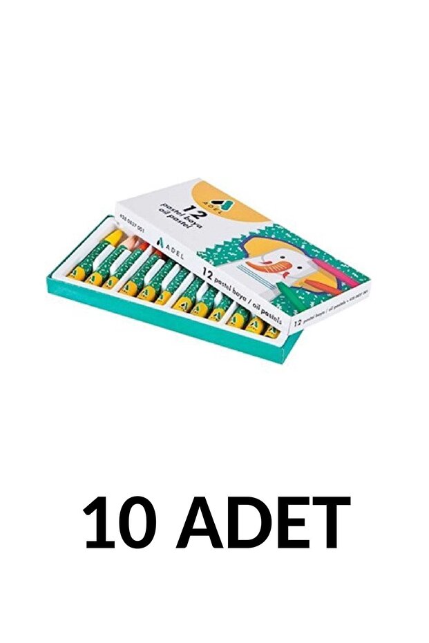 10 قطع من 12 لونًا من أقلام التلوين