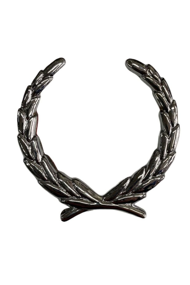 Wreath Crest Metal Nickel Plated 2 Pieces Dimensions 6.5cmx6.5cm