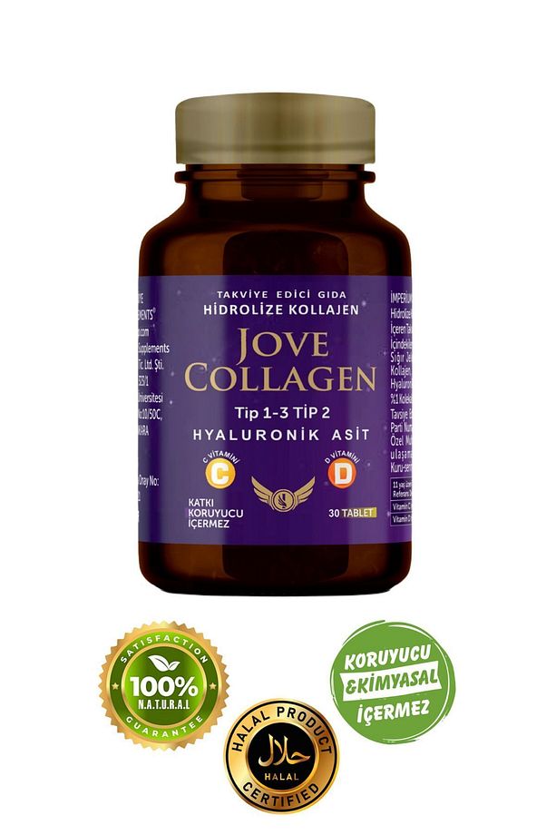 Tip 1-2-3 Hidrolize kollajen C ve D3 Vitamini Hyaluronik Asit 30 Kapsül - 1