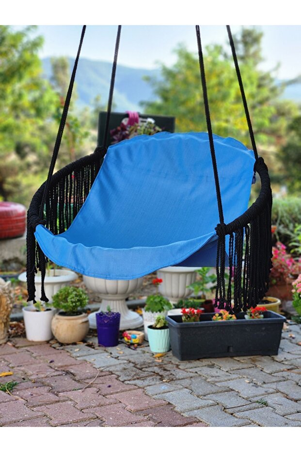 Makrome Kumaş Salıncak Mavi - 6