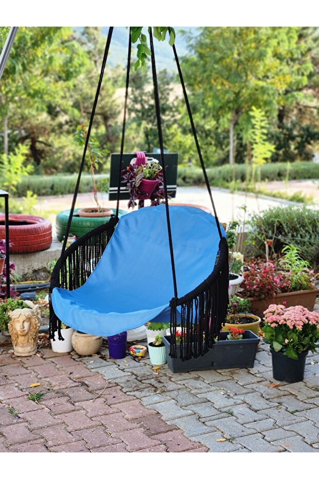 Makrome Kumaş Salıncak Mavi - 3