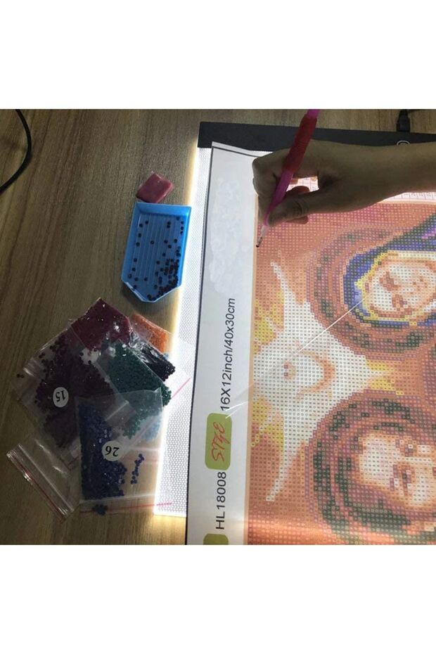 A4 Led Işıklı(3 SEVİYE) Çizim Kopyalama Animasyon Portre Dövme Grafik Çizim Tableti - 8