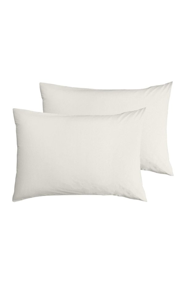 100% Cotton Children's Adult Pillowcase 50X70 cm (2 Pcs) Cream
