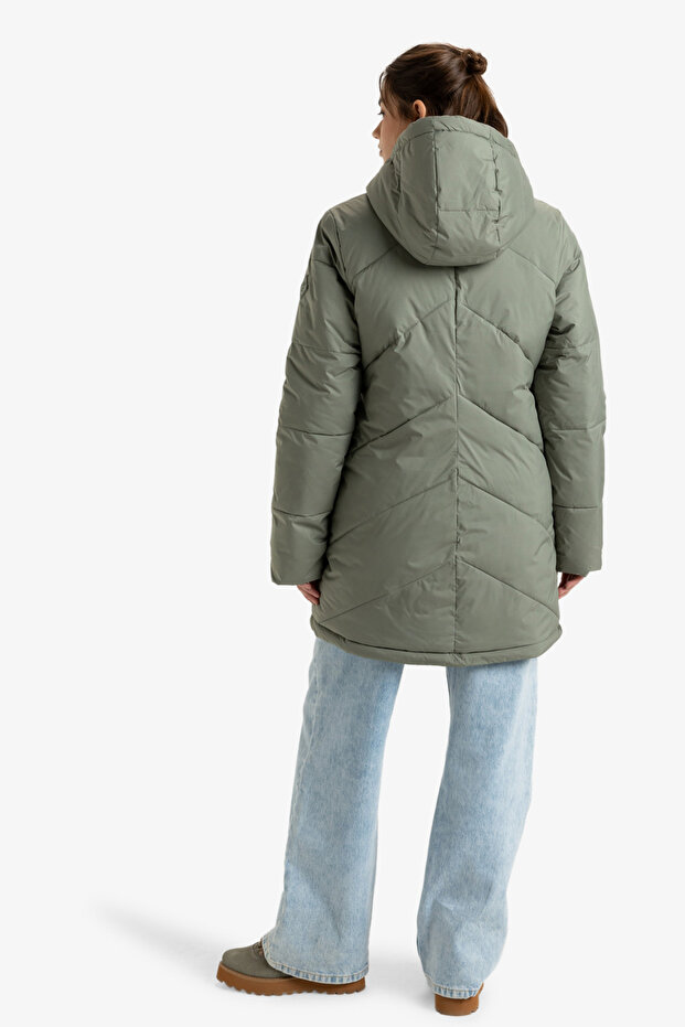 Kurtka puchowa dla kobiet - kolekcja Value Line, tkanina poliestrowa - 2