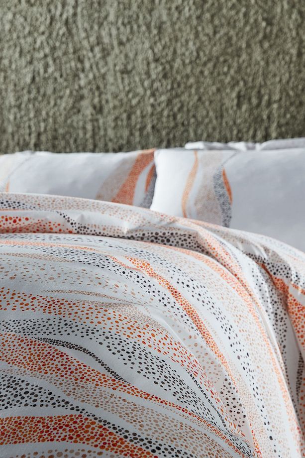 Polycotton Pamuklu Nevresim Takımı Lidya Tek Kişilik - Turuncu - 3