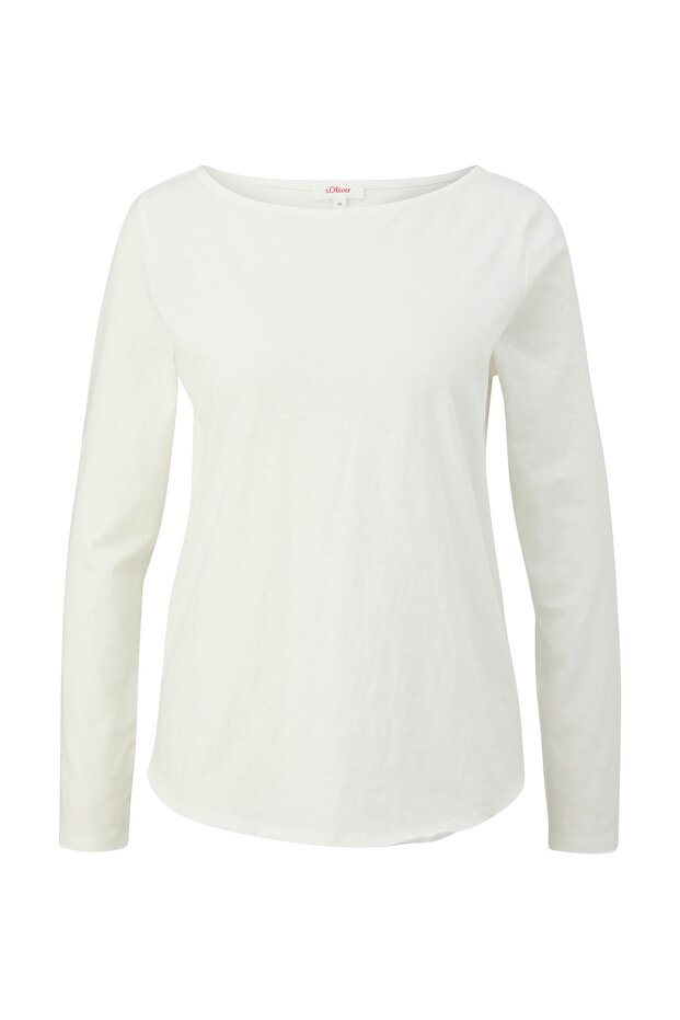 Mânecă lungă, Jersey, Decolteu tip barcă - 1